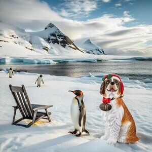 *HOT* Home Depot 2024 Blow Mold LED 2.5’ Christmas St Bernard Dog Brand NEW